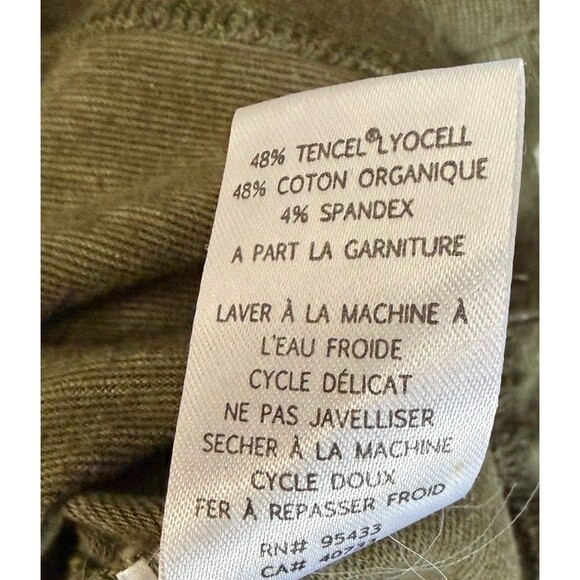 Horny Toad Dress  Size Medium Army Green Tencel Cotton Long Sleeve Casual - Picture 6 of 7